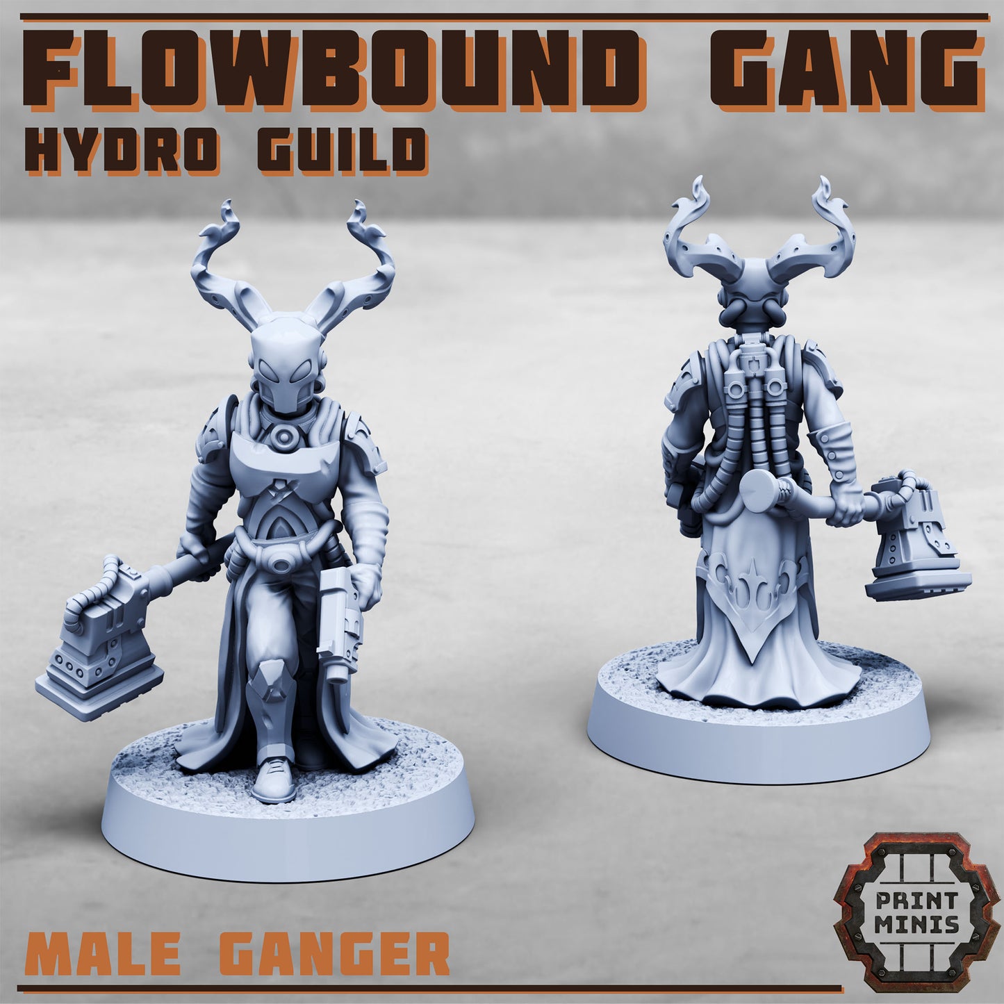 Flowbound Gang, Hydro Guild Fighters (8 Variants Available) - Print Minis