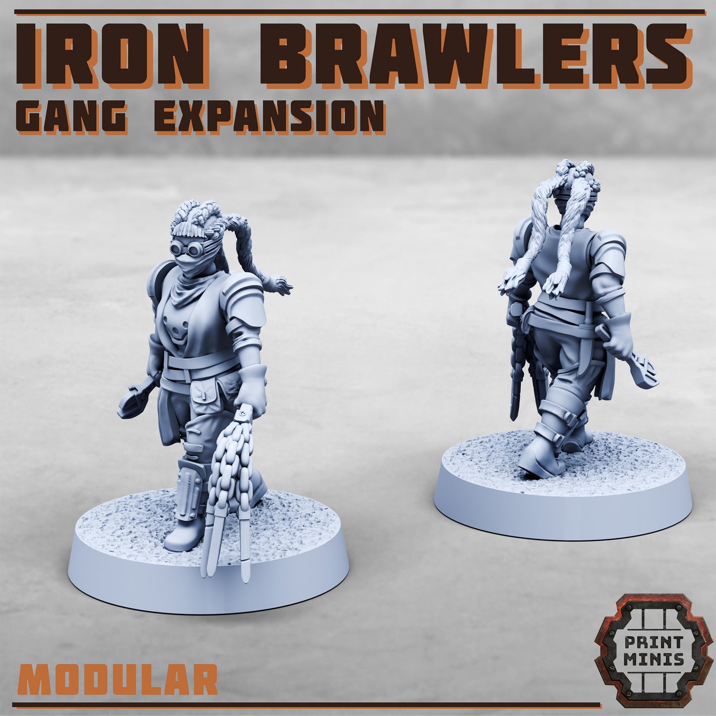 Iron Brawlers, Pit Mining Gang - Set 3 (7 Variants Available) - Print Minis