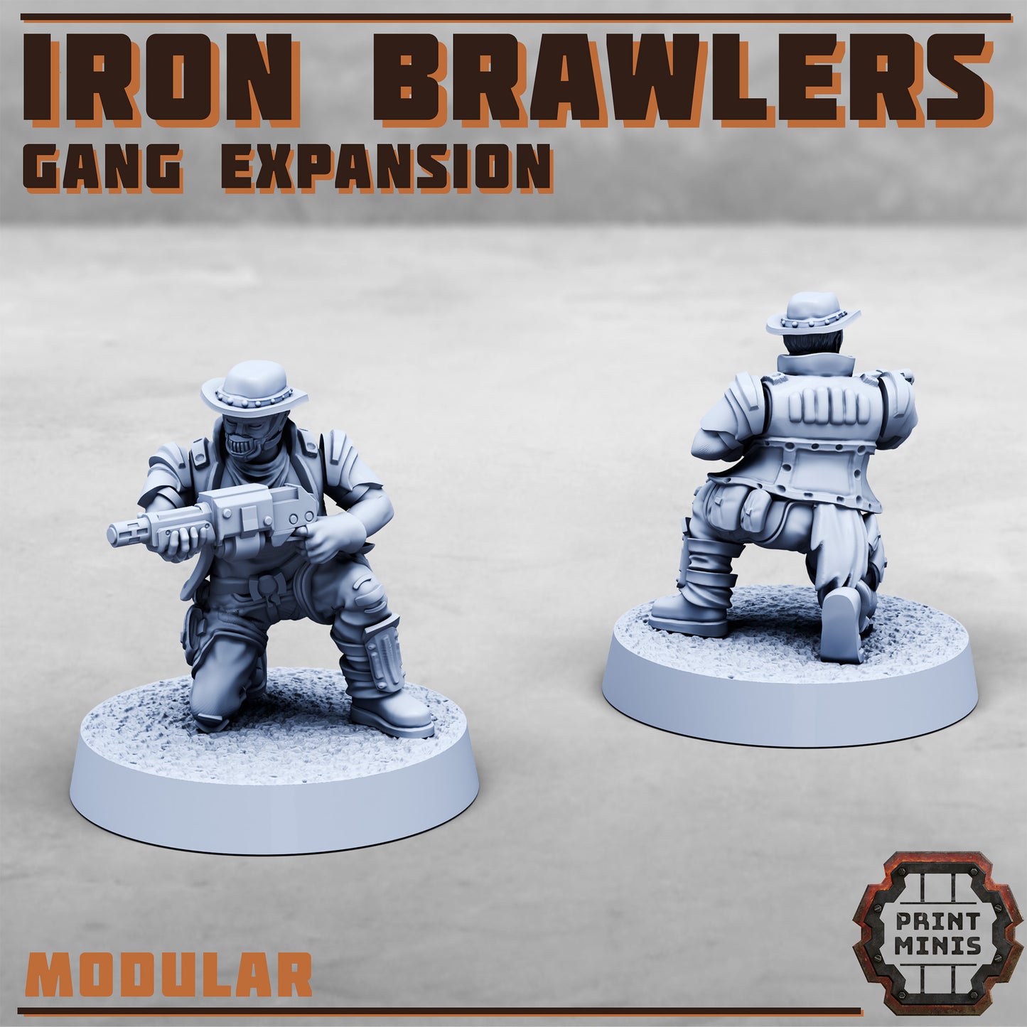 Iron Brawlers, Pit Mining Gang - Set 3 (7 Variants Available) - Print Minis