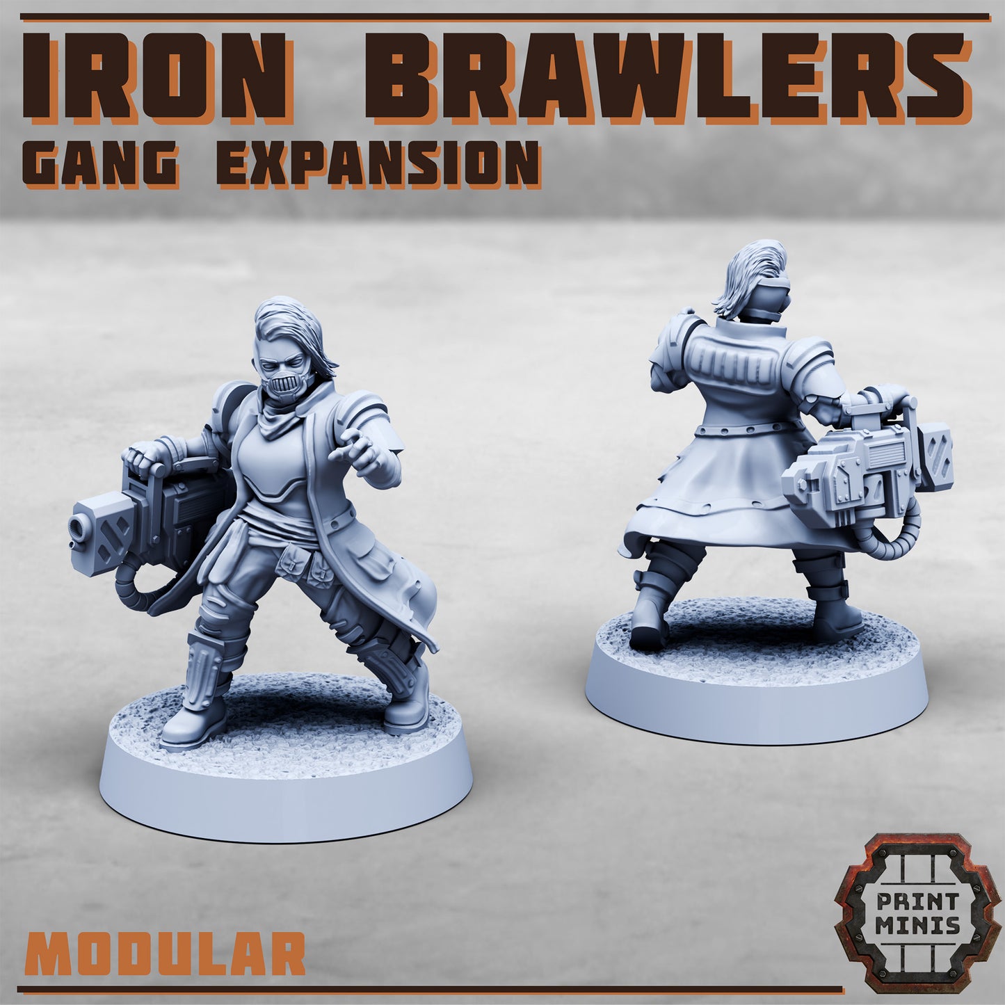 Iron Brawlers, Pit Mining Gang - Set 3 (7 Variants Available) - Print Minis