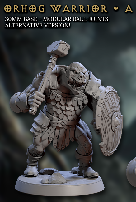 Orhog Warriors, Pig Orc Warband Melee Squad (6 Variants Available) - Artisan Guild