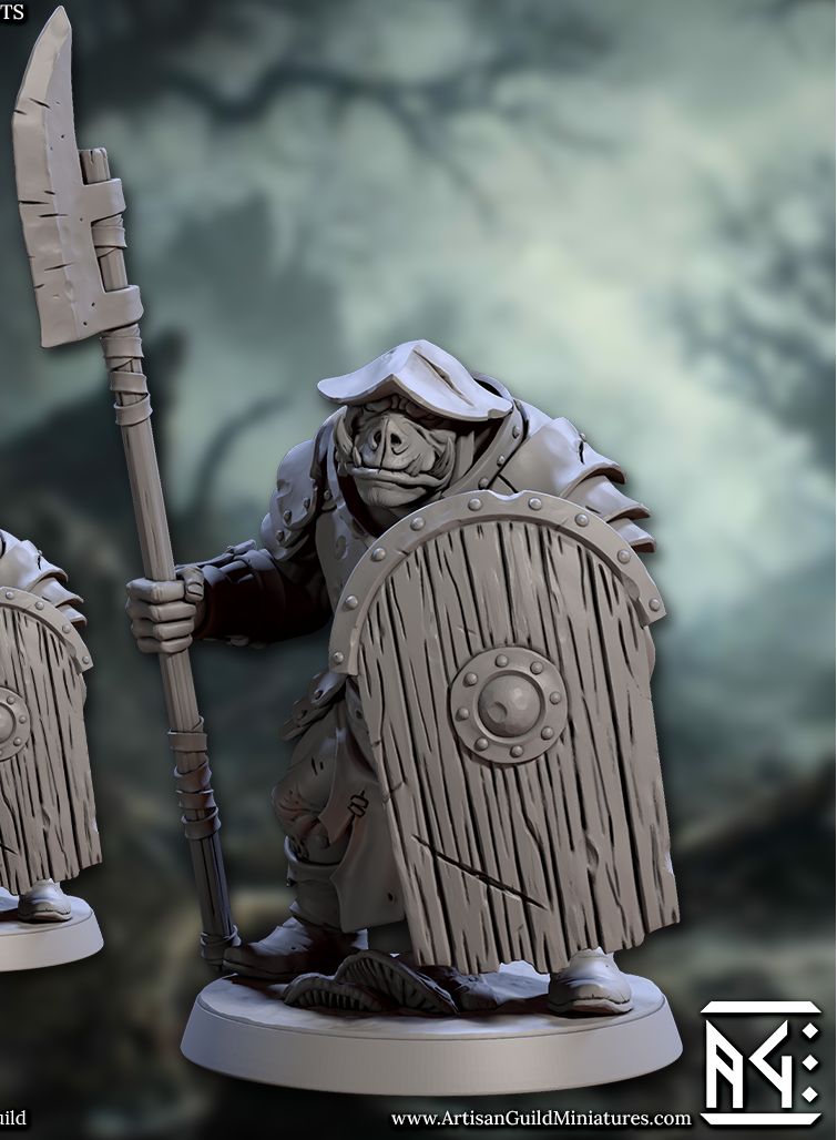 Orhog Warriors, Pig Orc Warband Melee Squad with Helmets (6 Variants Available) - Artisan Guild