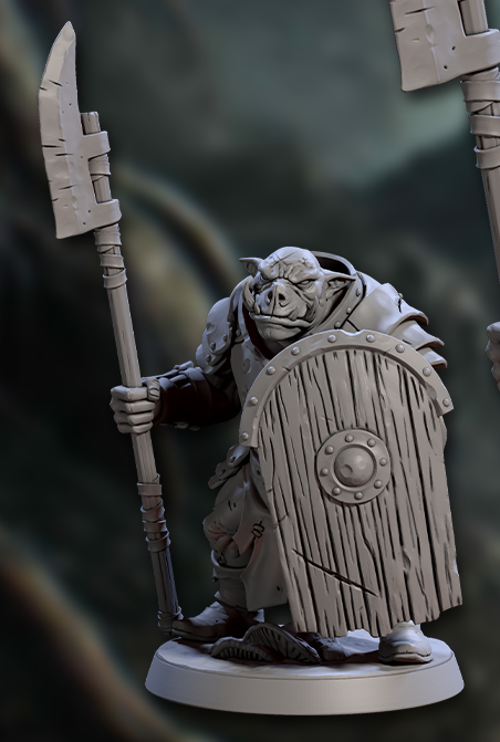Orhog Warriors, Pig Orc Warband Melee Squad (6 Variants Available) - Artisan Guild