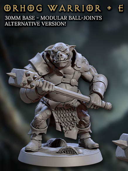 Orhog Warriors, Pig Orc Warband Melee Squad (6 Variants Available) - Artisan Guild