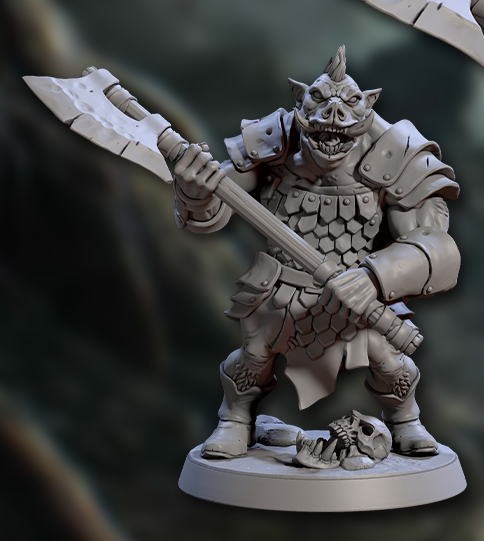 Orhog Warriors, Pig Orc Warband Melee Squad (6 Variants Available) - Artisan Guild