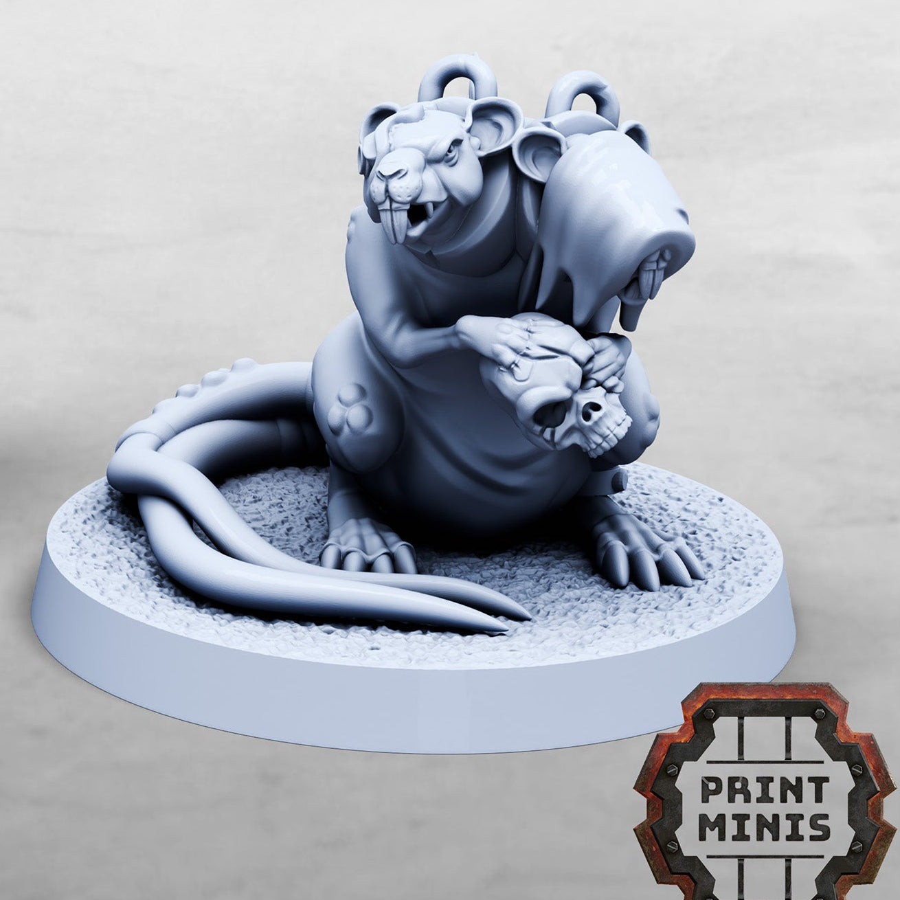 Rat Huntress and Giant Rat (2 Variants Available) - Print Minis