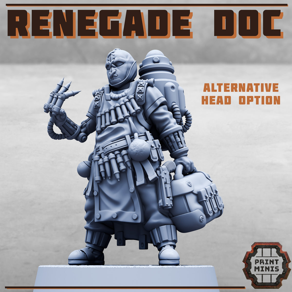 Renegade Doc - Cyborg Surgeon (2 Variants Available) - Print Minis