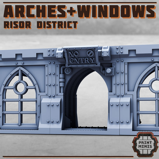 Risor District, Arches and Windows Scenery Kit - Print Minis