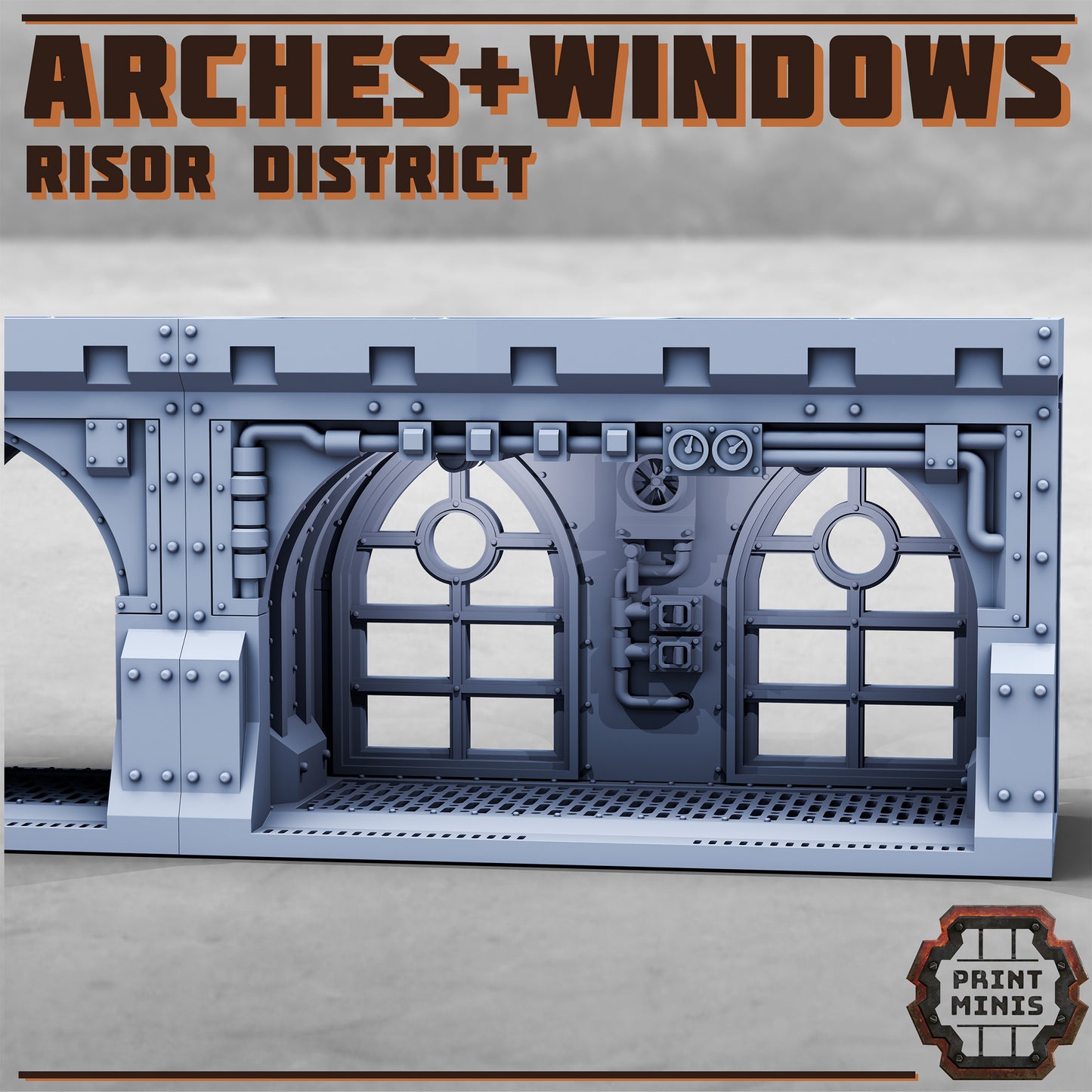 Risor District, Arches and Windows Scenery Kit - Print Minis