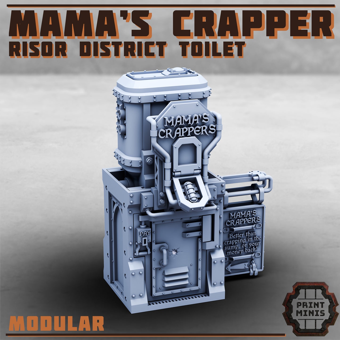 Mama's Crapper, Risor District Toilet (2 Variants Available) - Print Minis