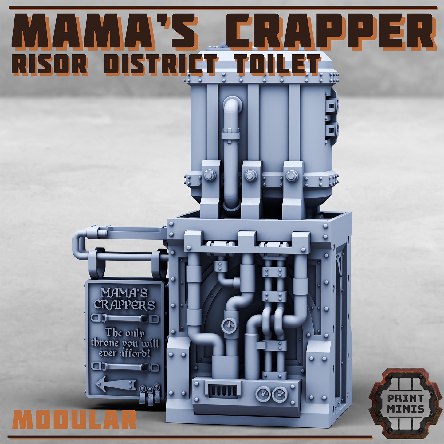 Mama's Crapper, Risor District Toilet (2 Variants Available) - Print Minis