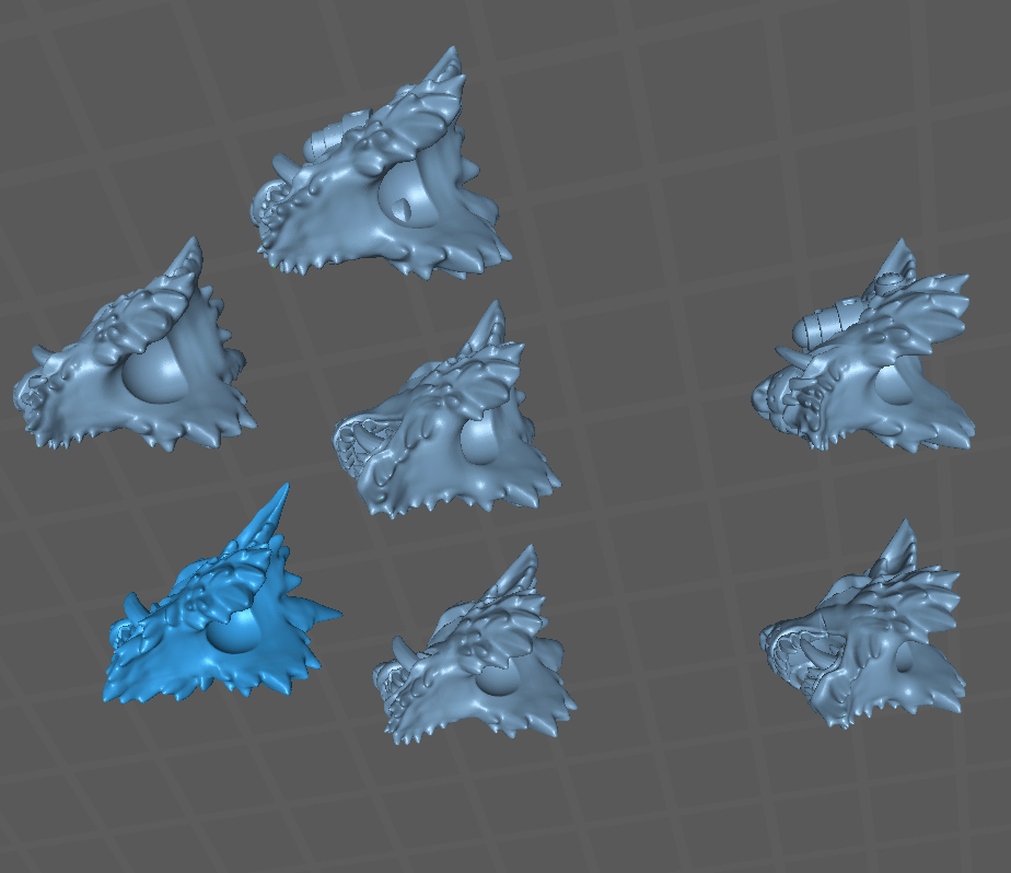 Warfrost Wolf Heads, Customisation Pack (7 Variants Available) - Battle Yak