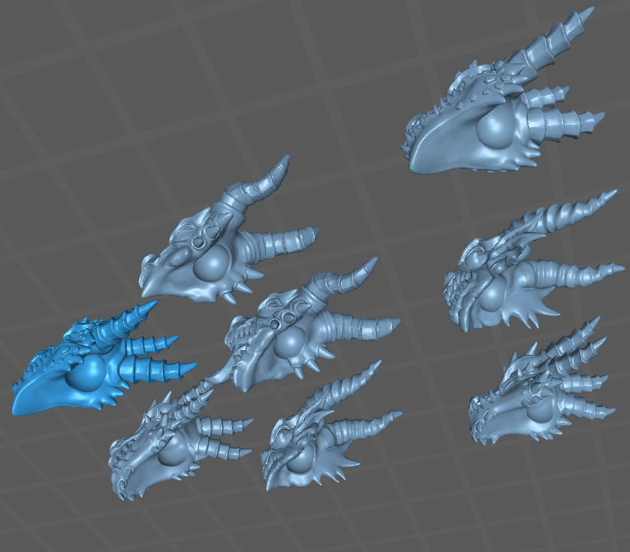 Drakkisan Wyrmspawn Wyrmidon Heads, Customisation Pack (8 Variants Available) - Battle Yak