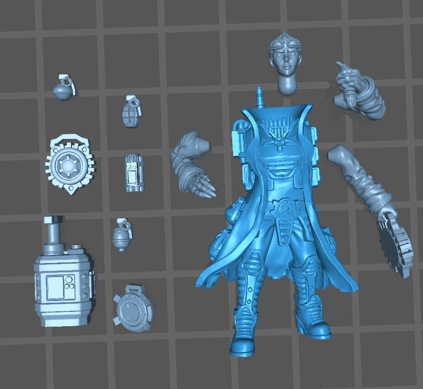 Bomber and Bomb Scatter, Code Splicer Cult - Print Minis