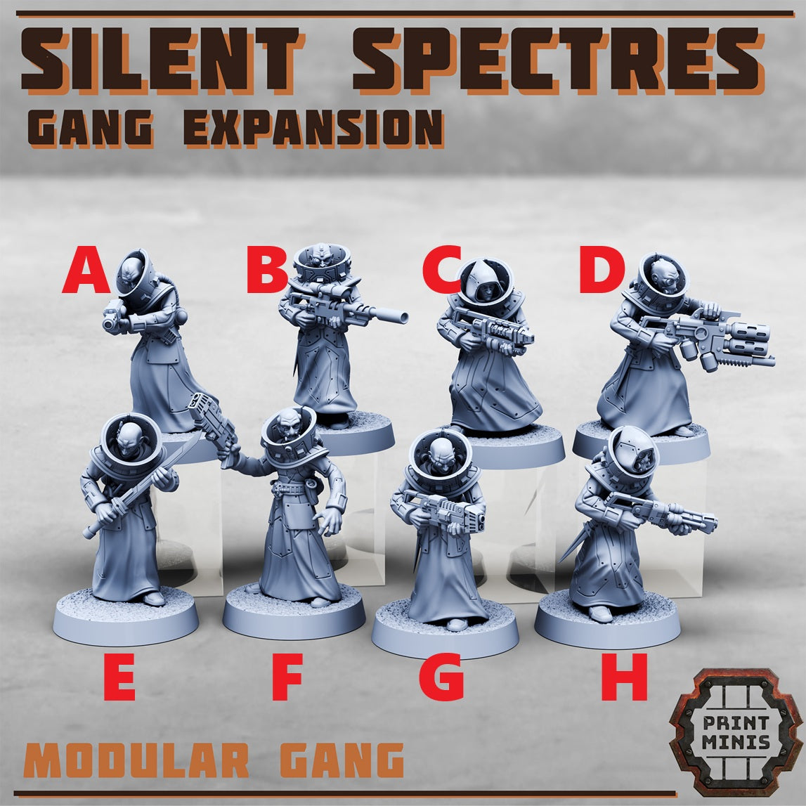 Silent Spectres, Sneaky Gang - Set 2 (8 Variants Available) - Print Minis