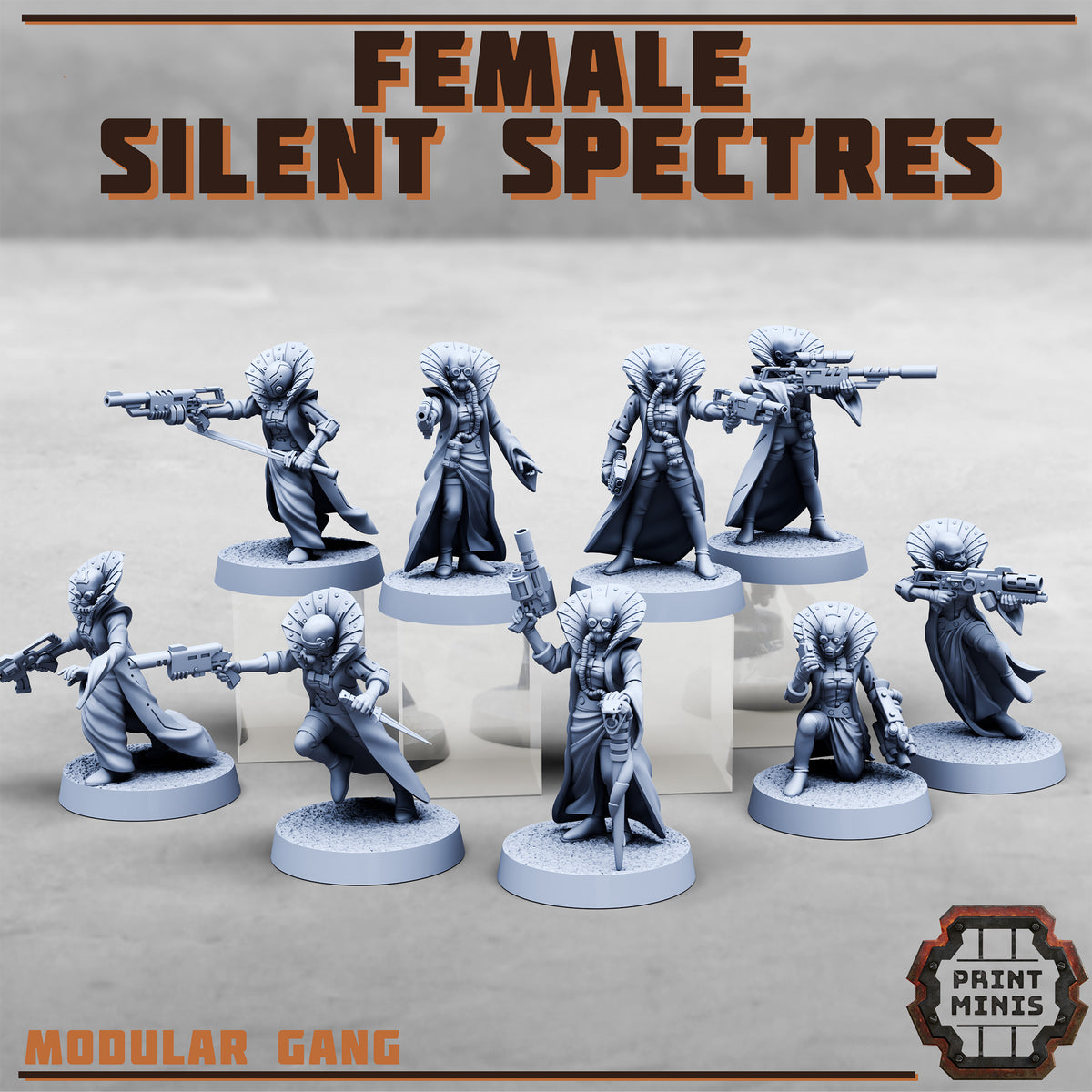 Silent Spectres, Sneaky Gang - Set 3, Women (9 Variants Available) - Print Minis