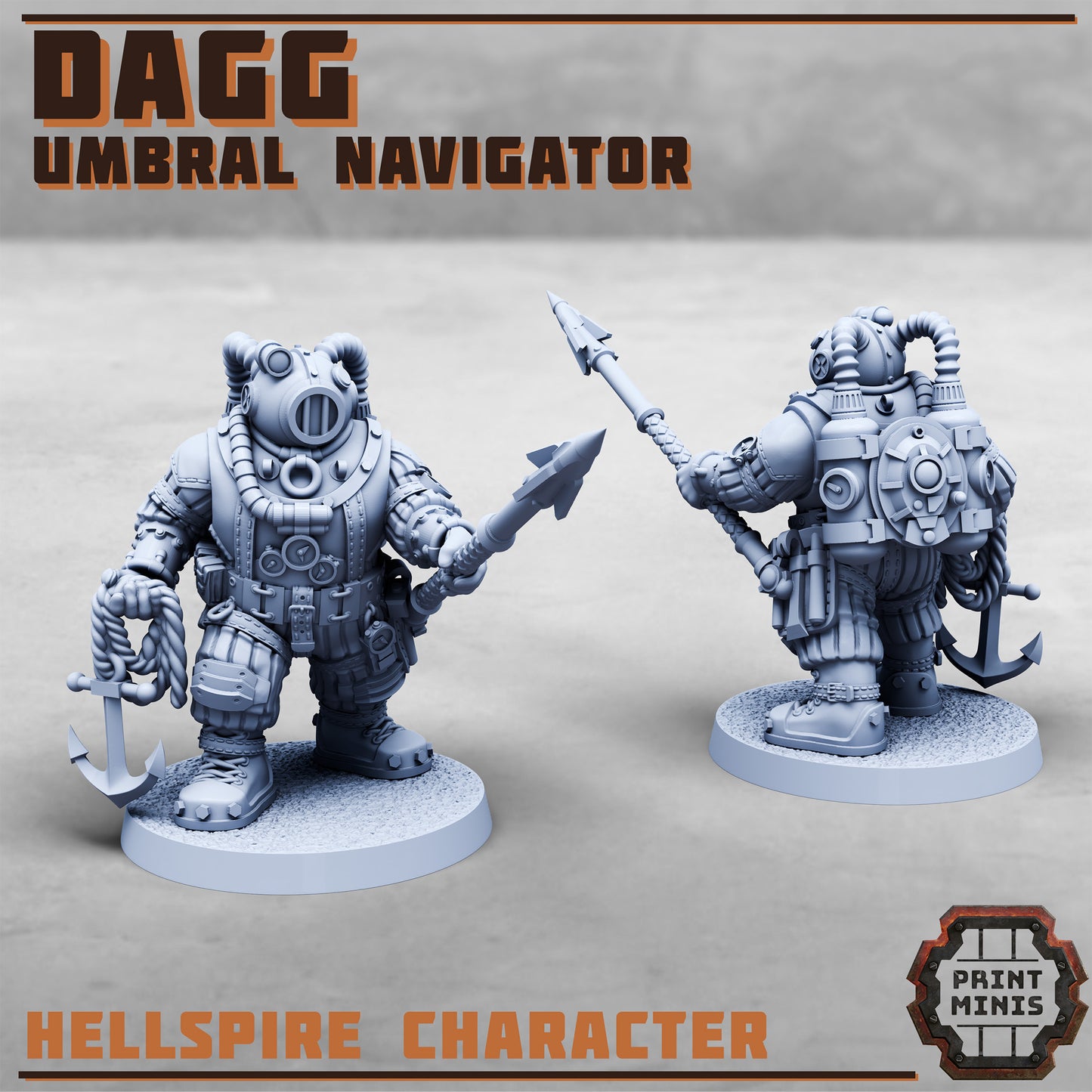 Dagg, Umbral Navigator - Hellspire Character - Print Minis