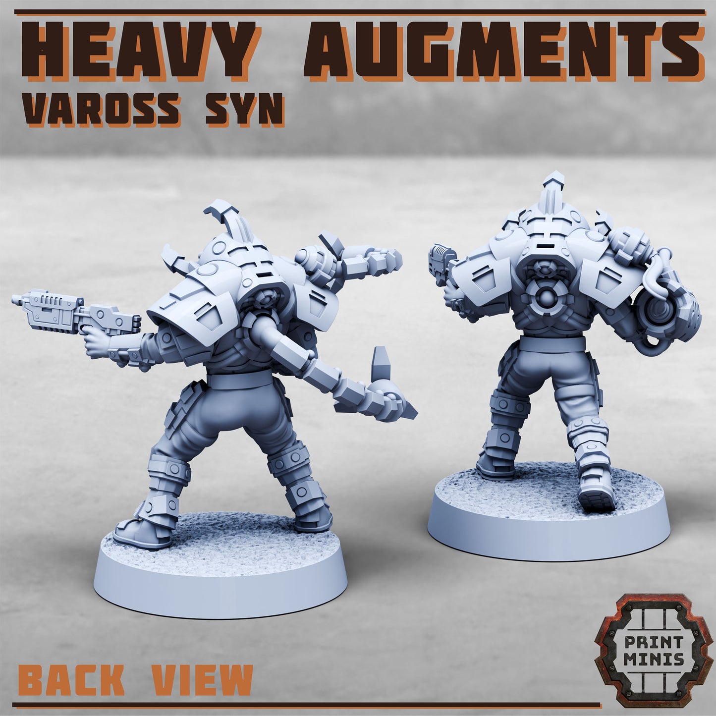 Heavy Augments, Vaross Syn Gang - Technologically Upgraded Mech Fighters (4 Variants Available) - Print Minis