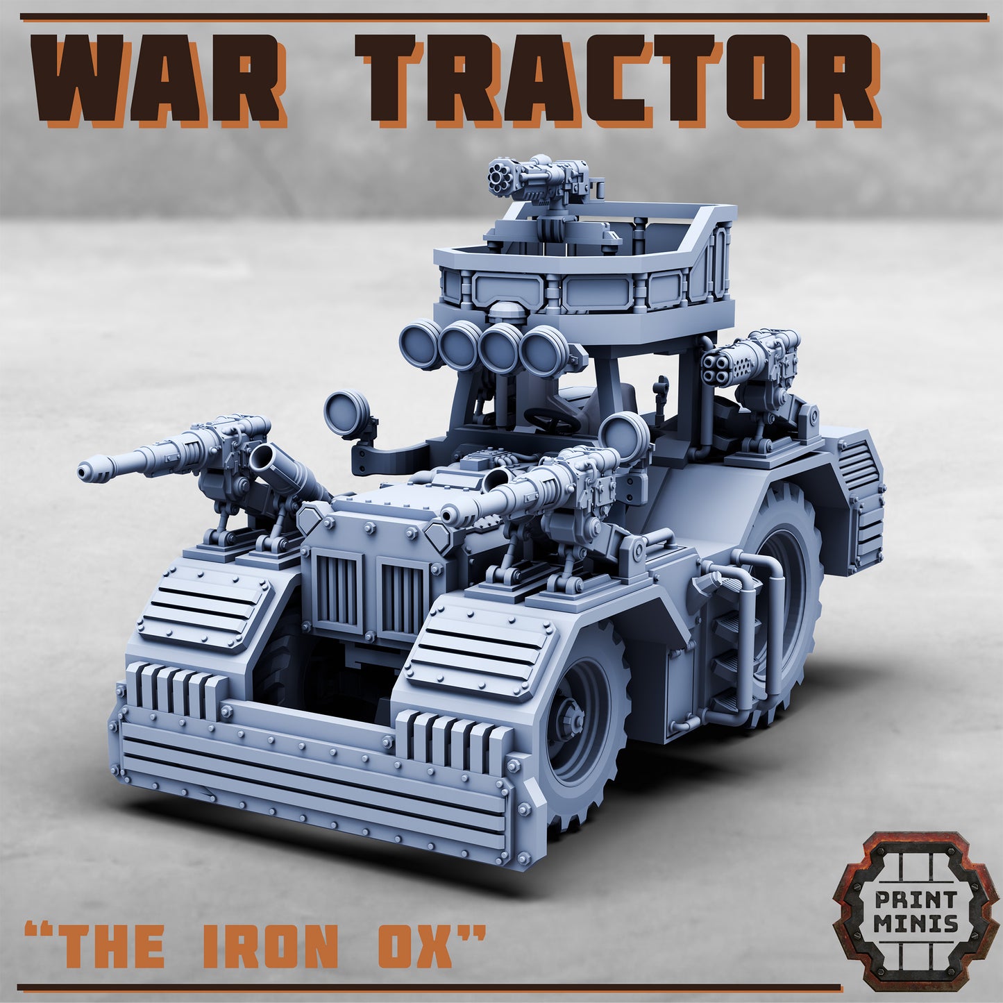 The Iron Ox, War Tractor (3 Variants Available) - Print Minis