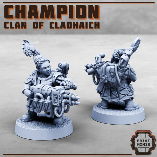 Clan of Cladhaich Champion - Print Minis