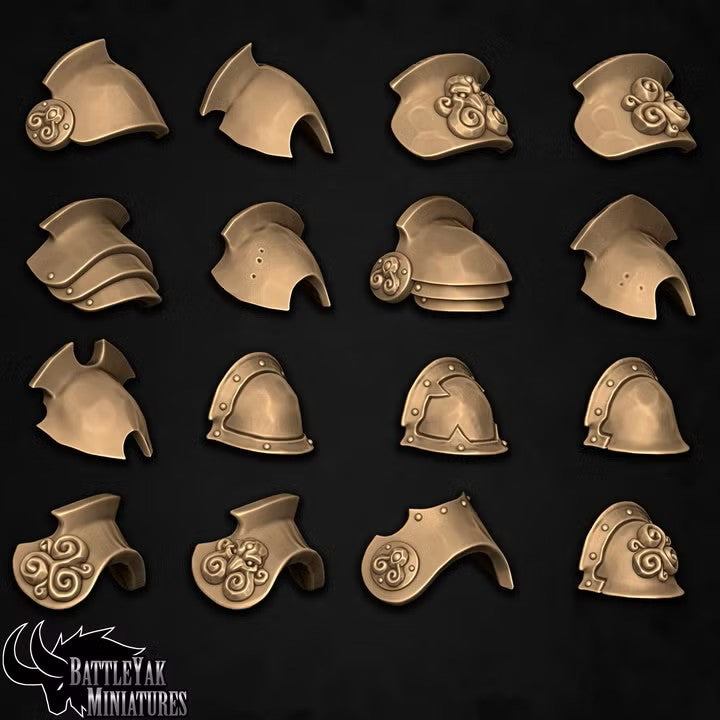 Draugr Cold One Pauldrons, UnCursed Underwater Armour Customisation Pack (16 Variants Available) - Battle Yak