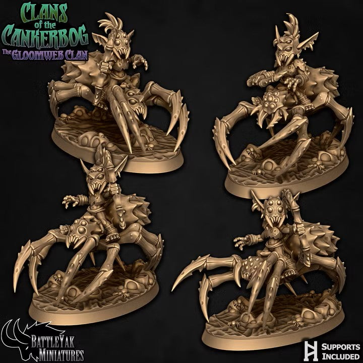 Gloomcrawler Riders, Swamp Spider Goblin Cavalry - Archer Squad (4 Variants Available) - Battle Yak