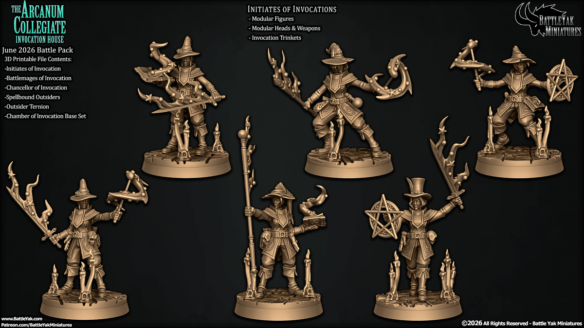 Arcanum Collegiate Invocation Initiates (6 Variants Available) - Battle Yak