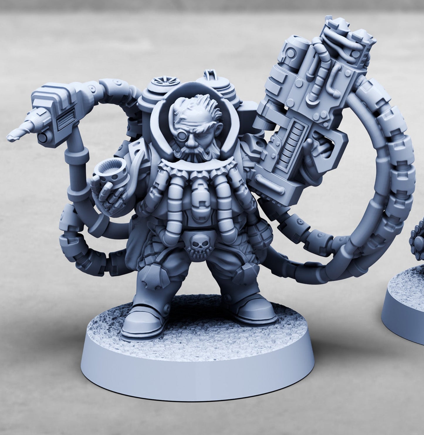 Maclared, Engineer with Clan Robot - Print Minis