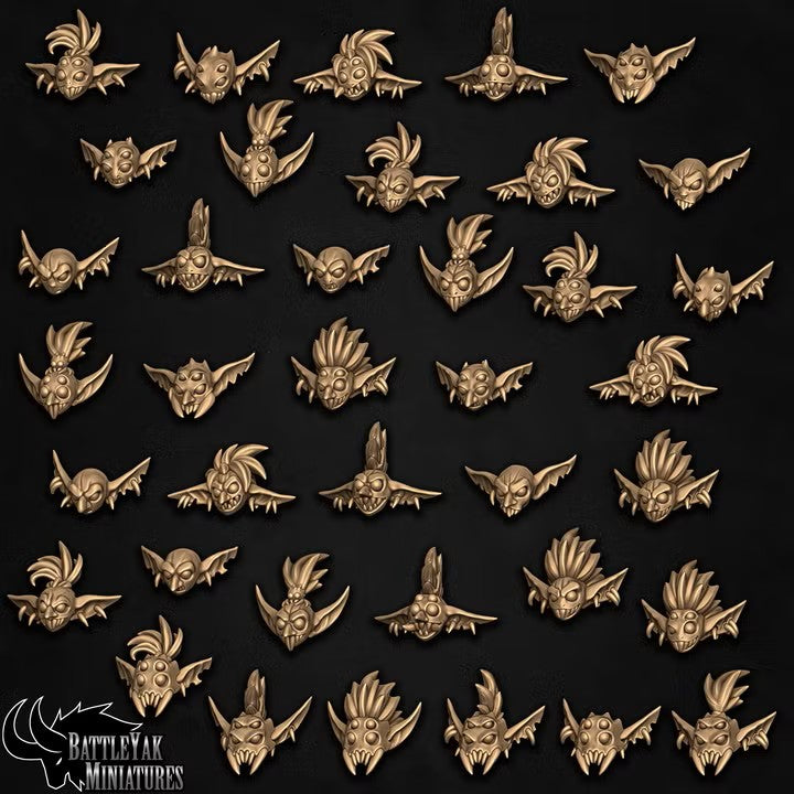Spiderbite Heads, Goblin-Spider Customisation Pack (34 Variants Available) - Battle Yak