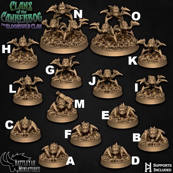 Gloomweb Spider Beasties, Adorable Monstrous Critters (15 Variants Available) - Battle Yak