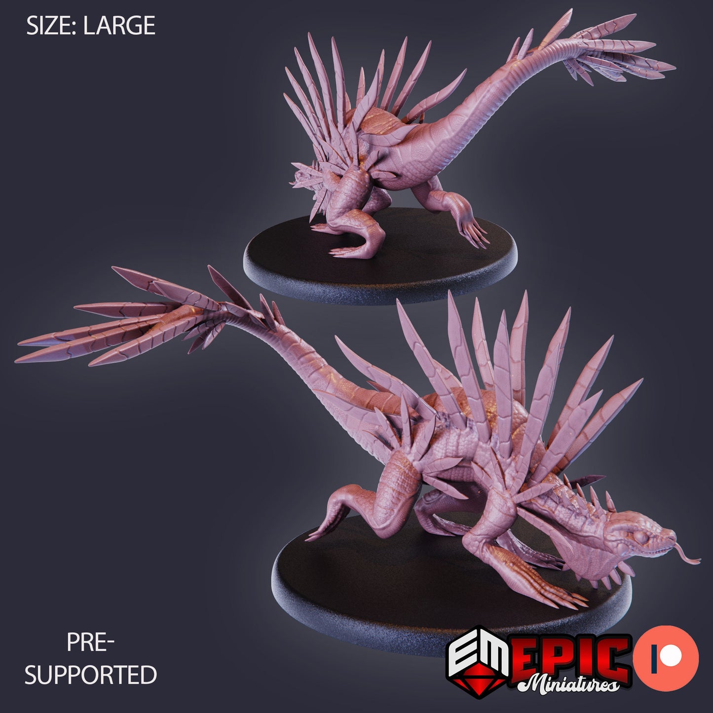 Spiky Lizard (3 Variants) - Epic Miniatures