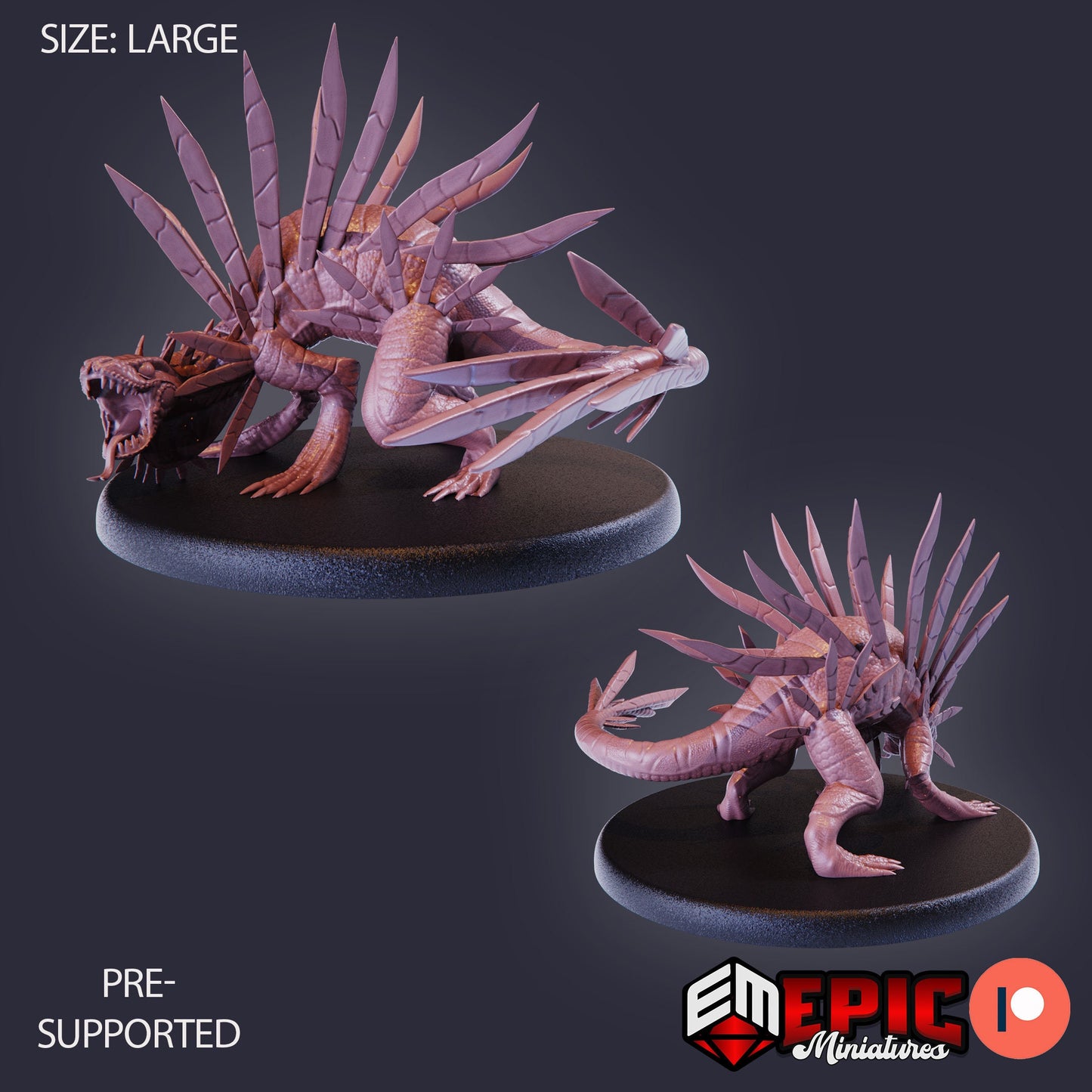 Spiky Lizard (3 Variants) - Epic Miniatures