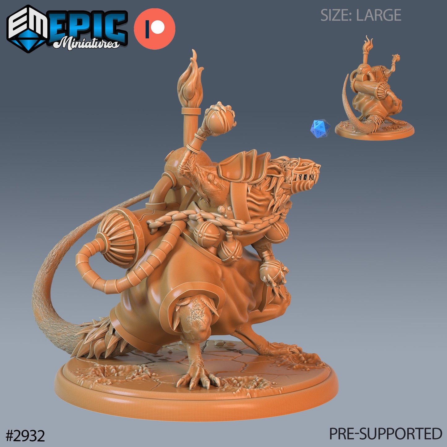 Giant Rat (3 Variants Available) - Epic Miniatures
