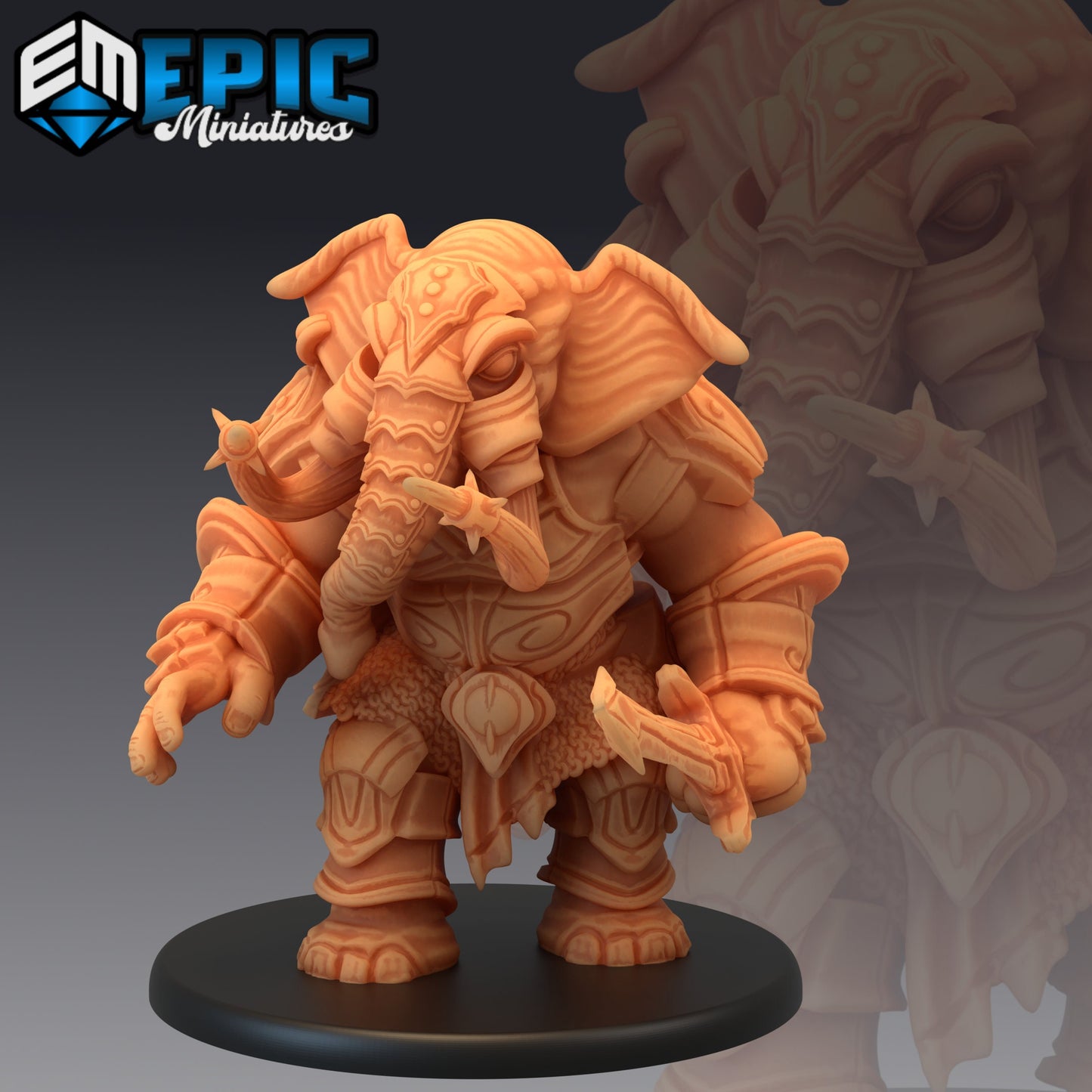 Elephant Folk Paladin (3 Variants) - Epic Miniatures
