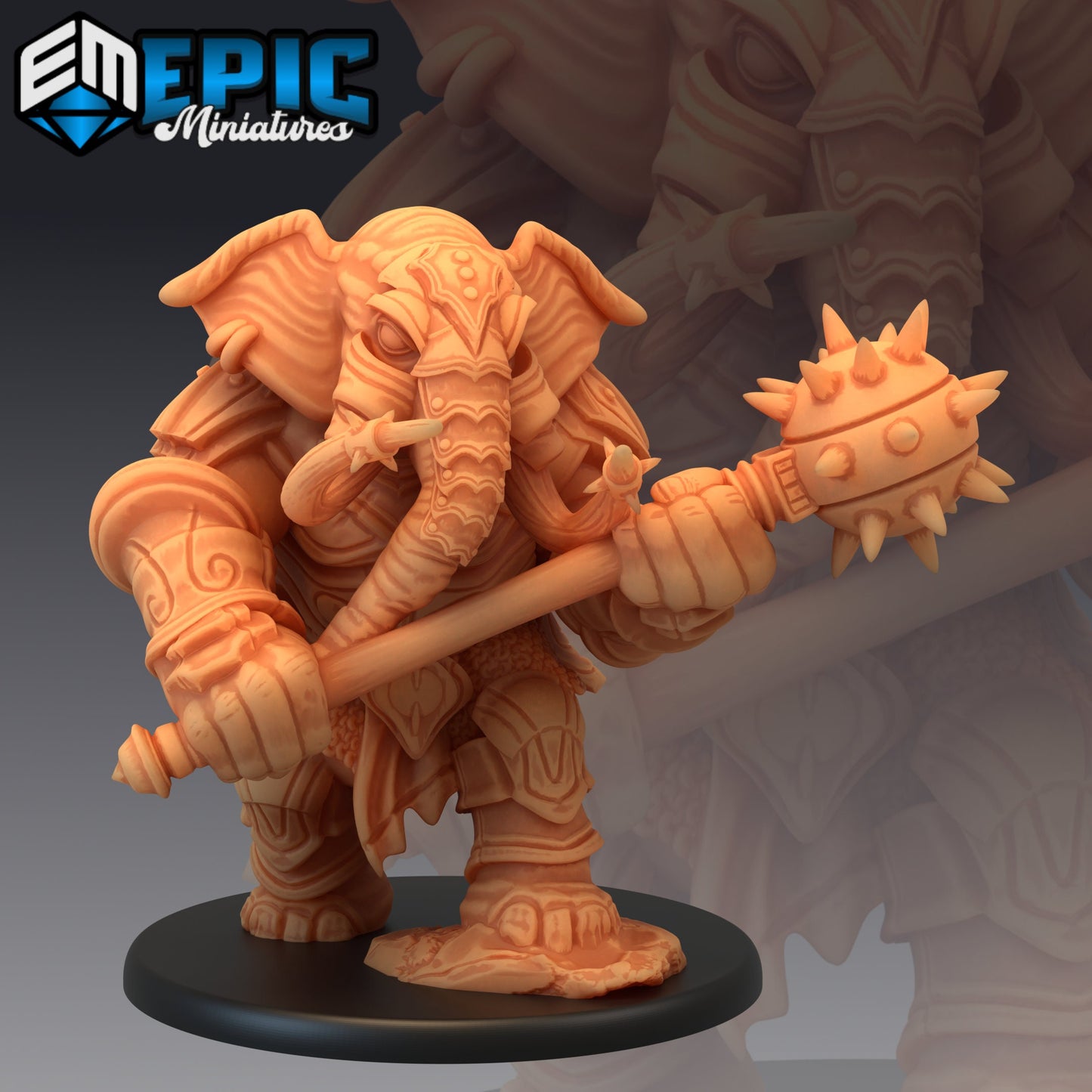 Elephant Folk Paladin (3 Variants) - Epic Miniatures