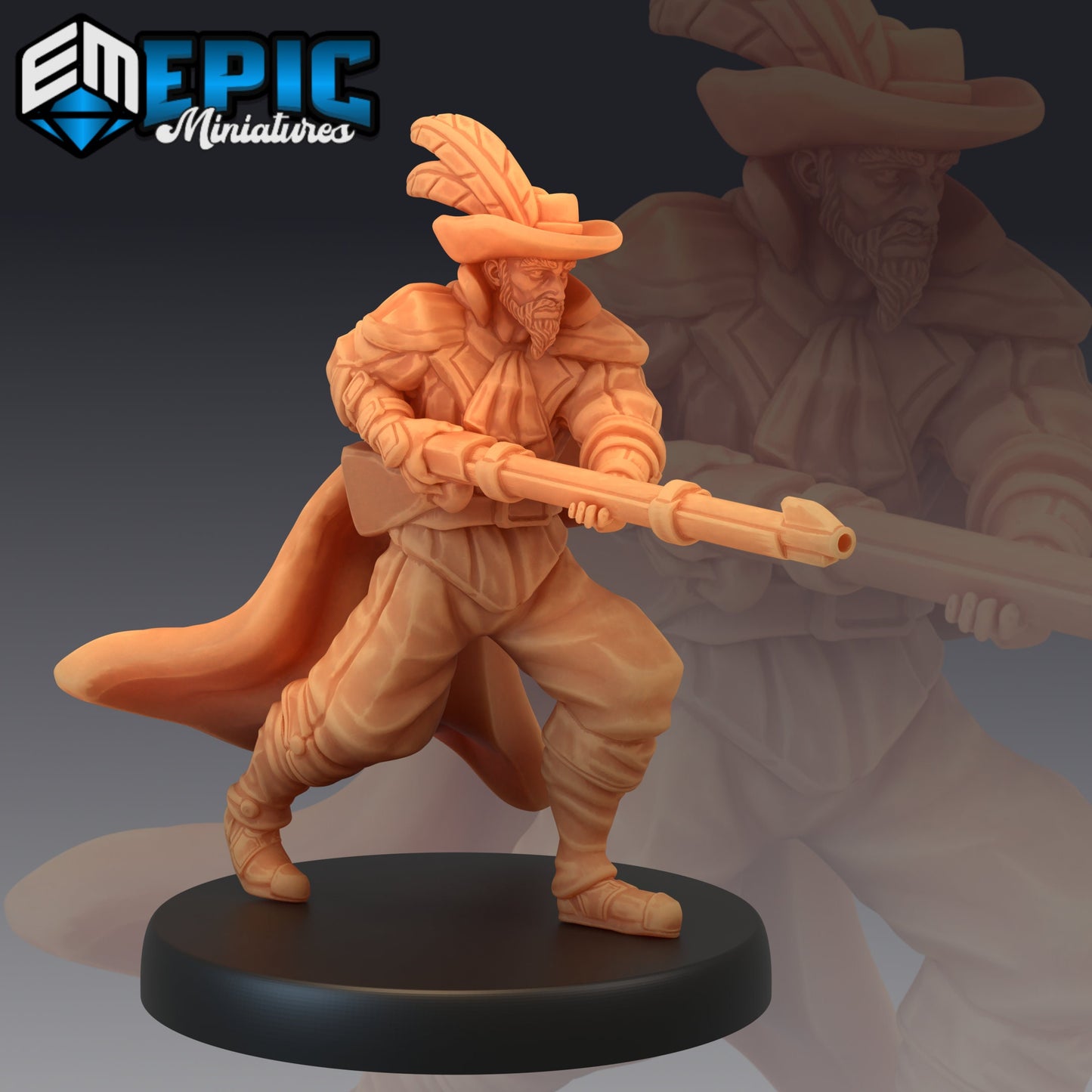 Musketeer (3 Variants) - Epic Miniatures