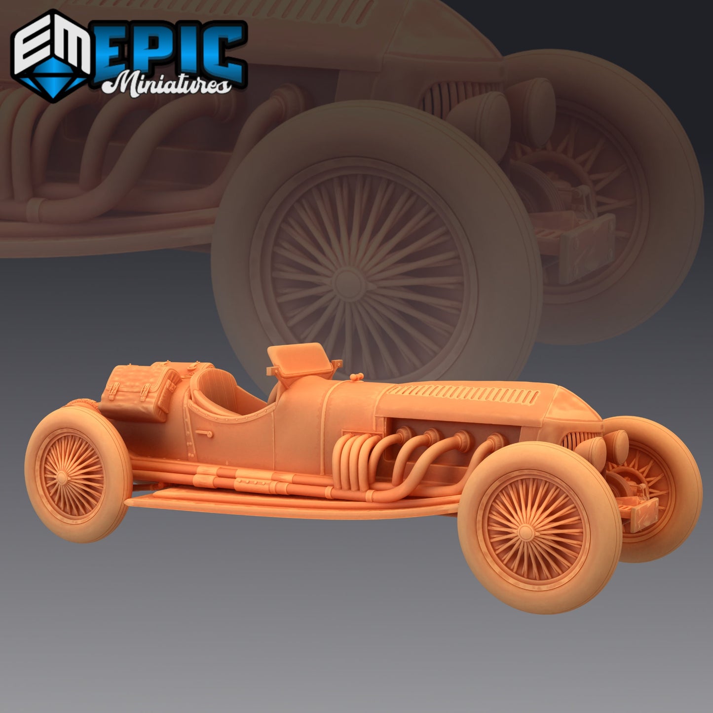 Gangster Car and Orc Driver (2 Variants Available) - Epic Miniatures