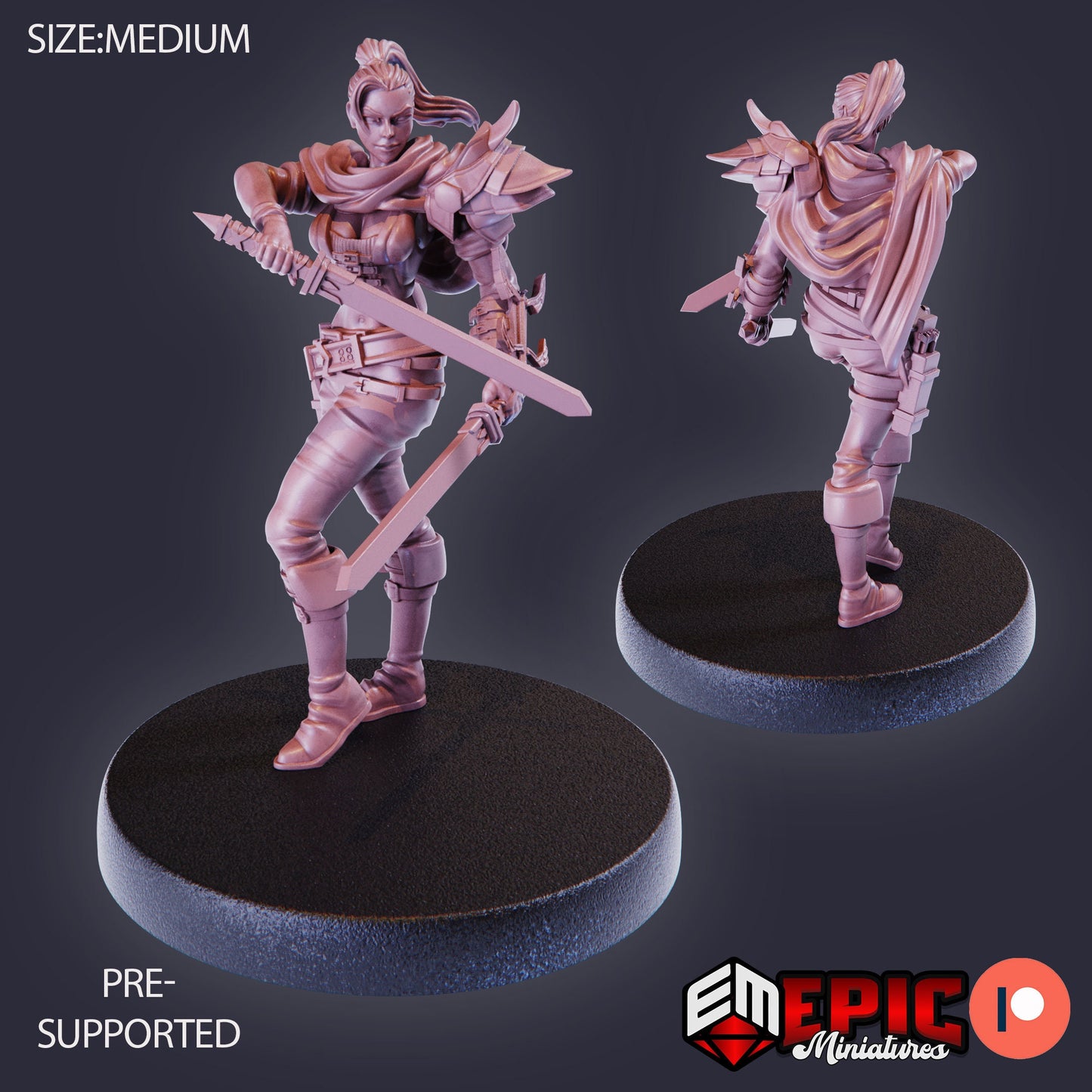Female Assassin (3 Variants Available) - Epic Miniatures
