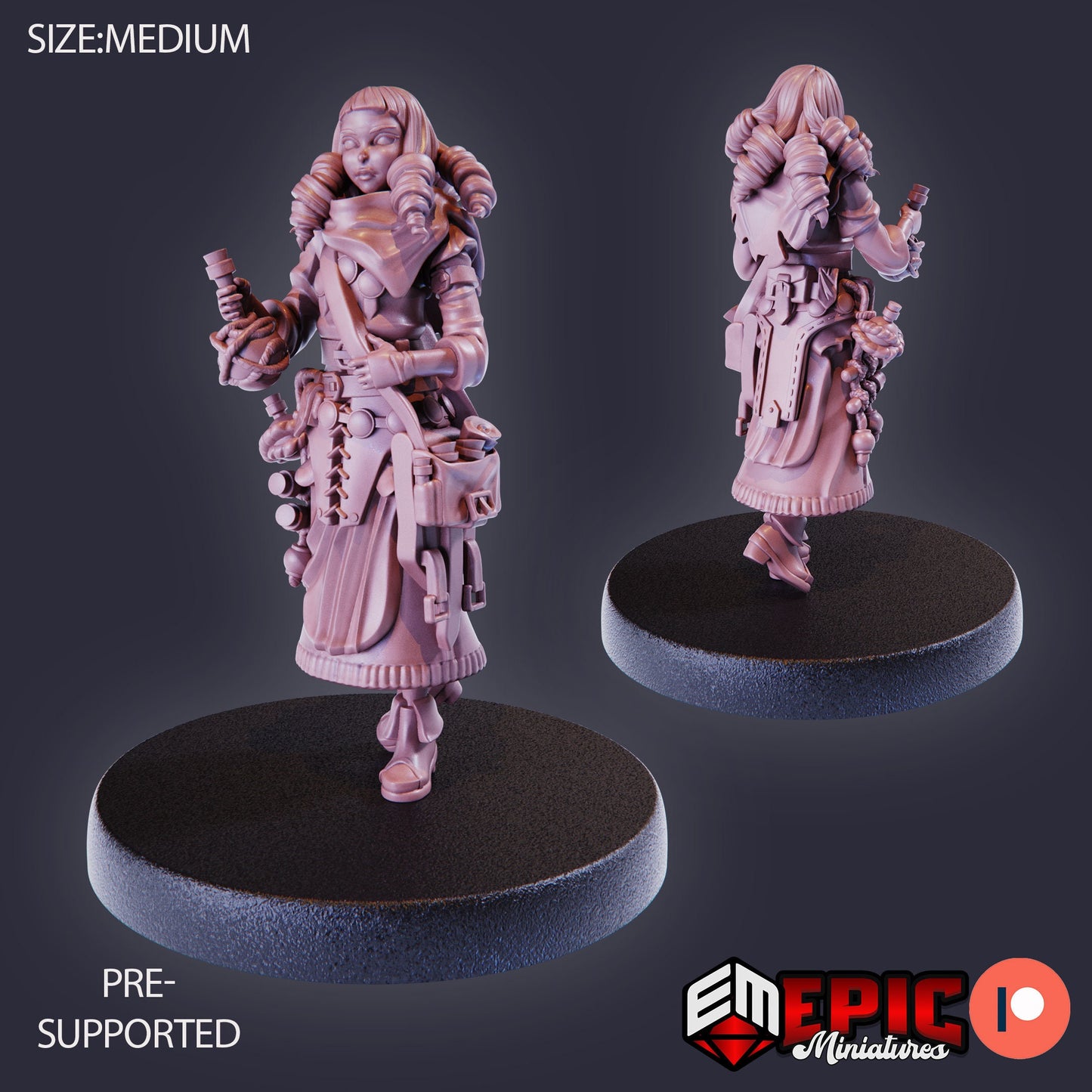 Female Alchemist (3 Variants Available) - Epic Miniatures