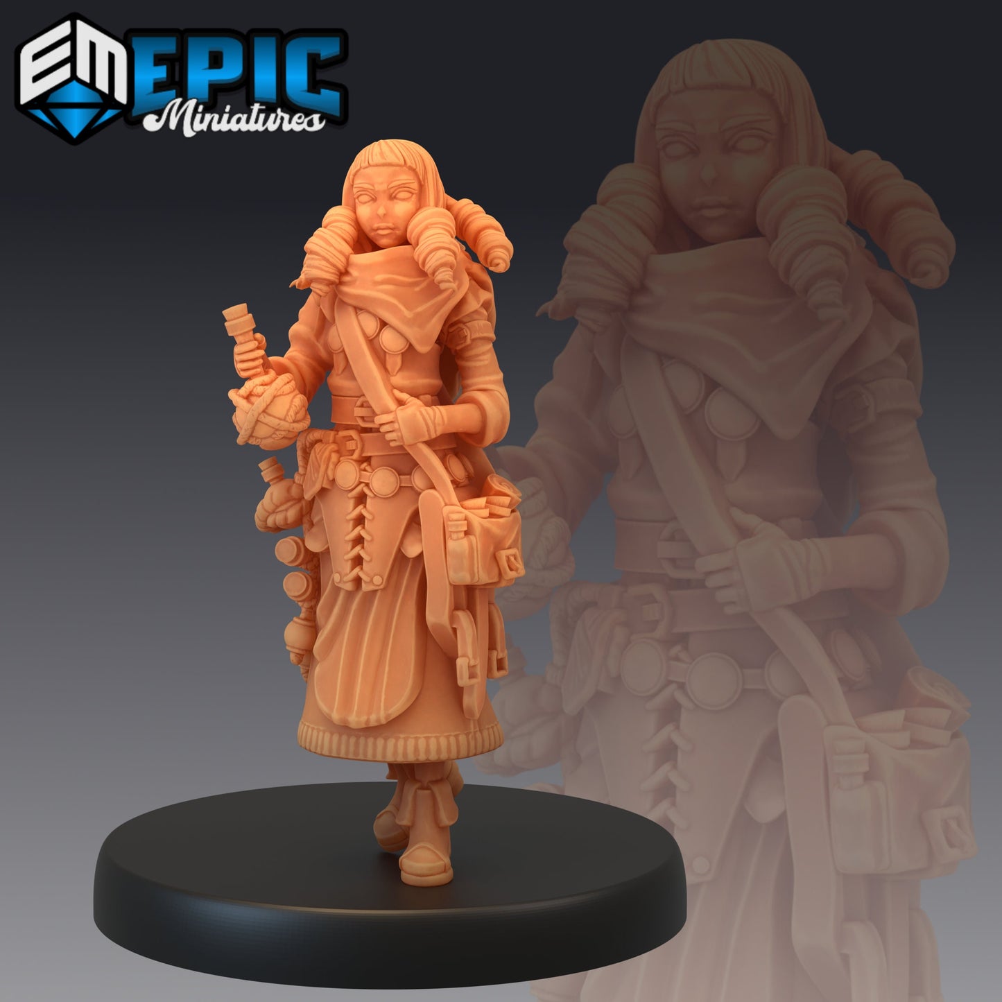 Female Alchemist (3 Variants Available) - Epic Miniatures