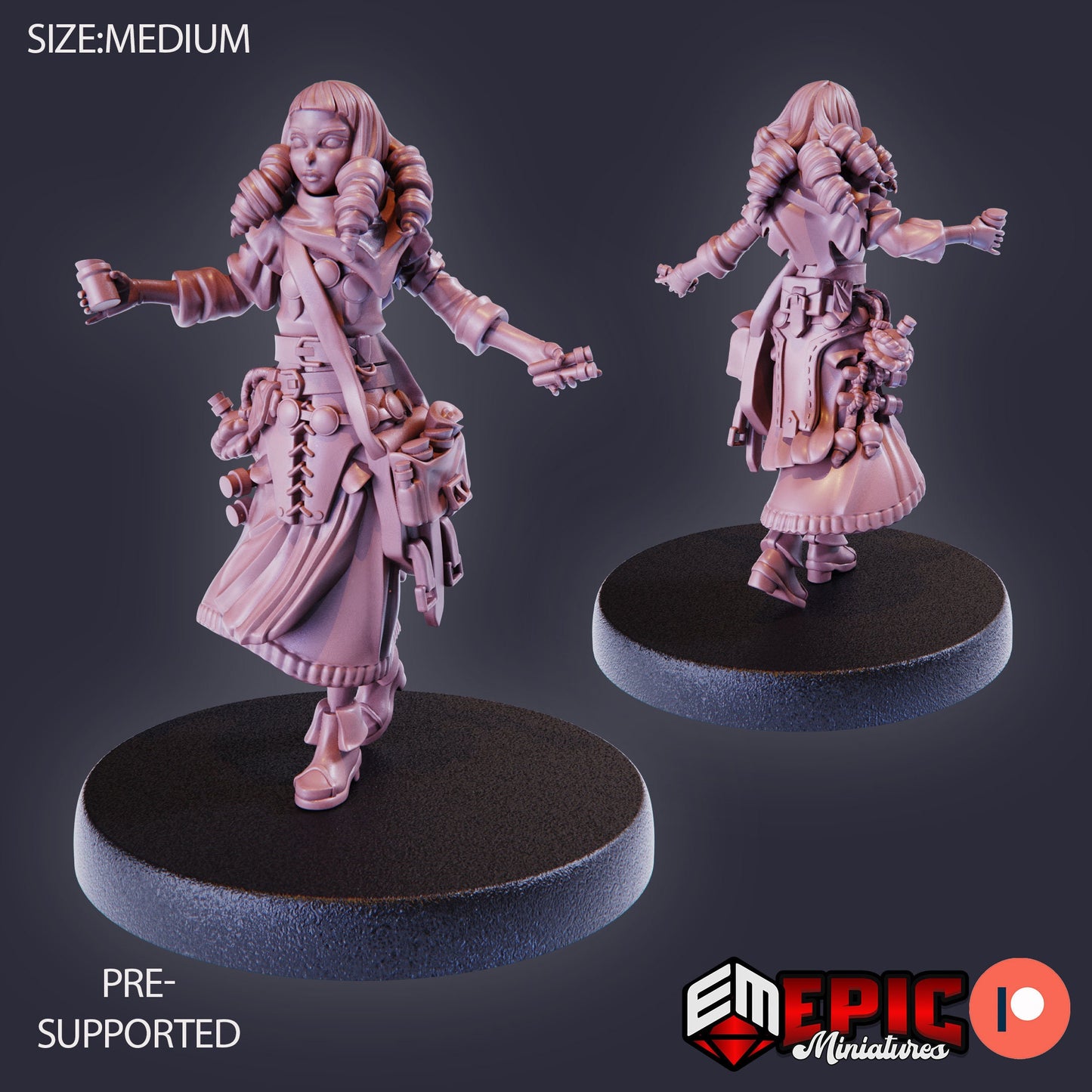 Female Alchemist (3 Variants Available) - Epic Miniatures