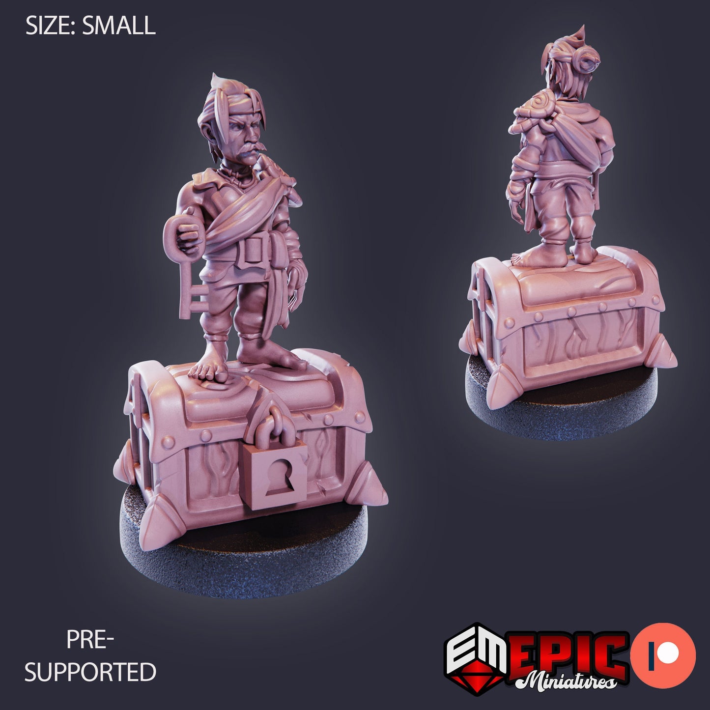 Gnome Pirate (3 Variants Available) - Epic Miniatures