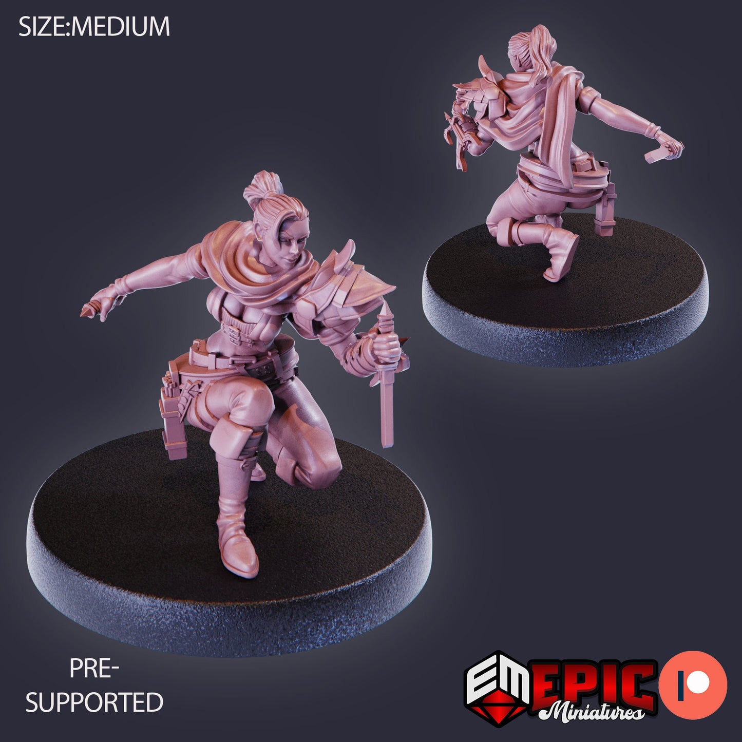 Female Assassin (3 Variants Available) - Epic Miniatures