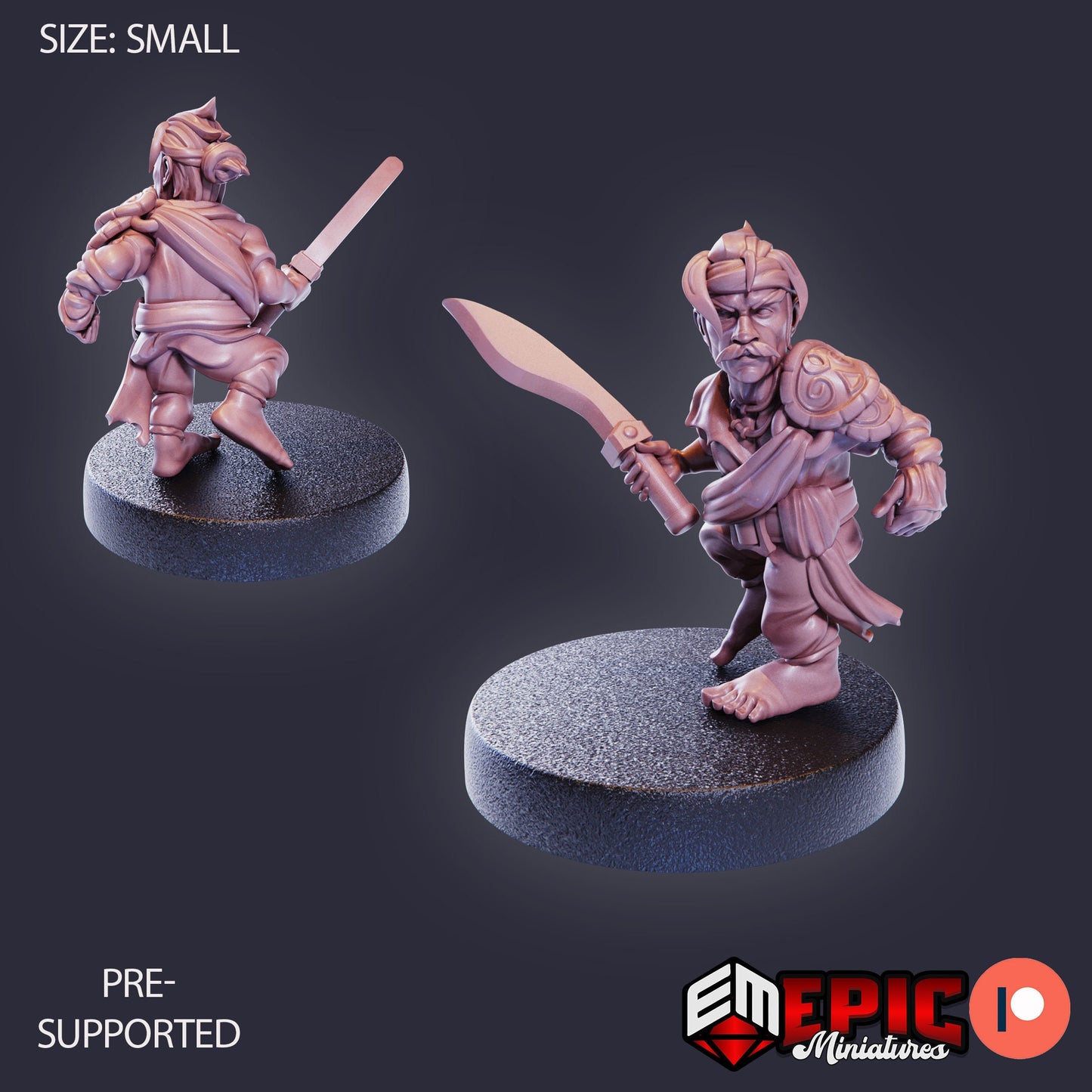 Gnome Pirate (3 Variants Available) - Epic Miniatures