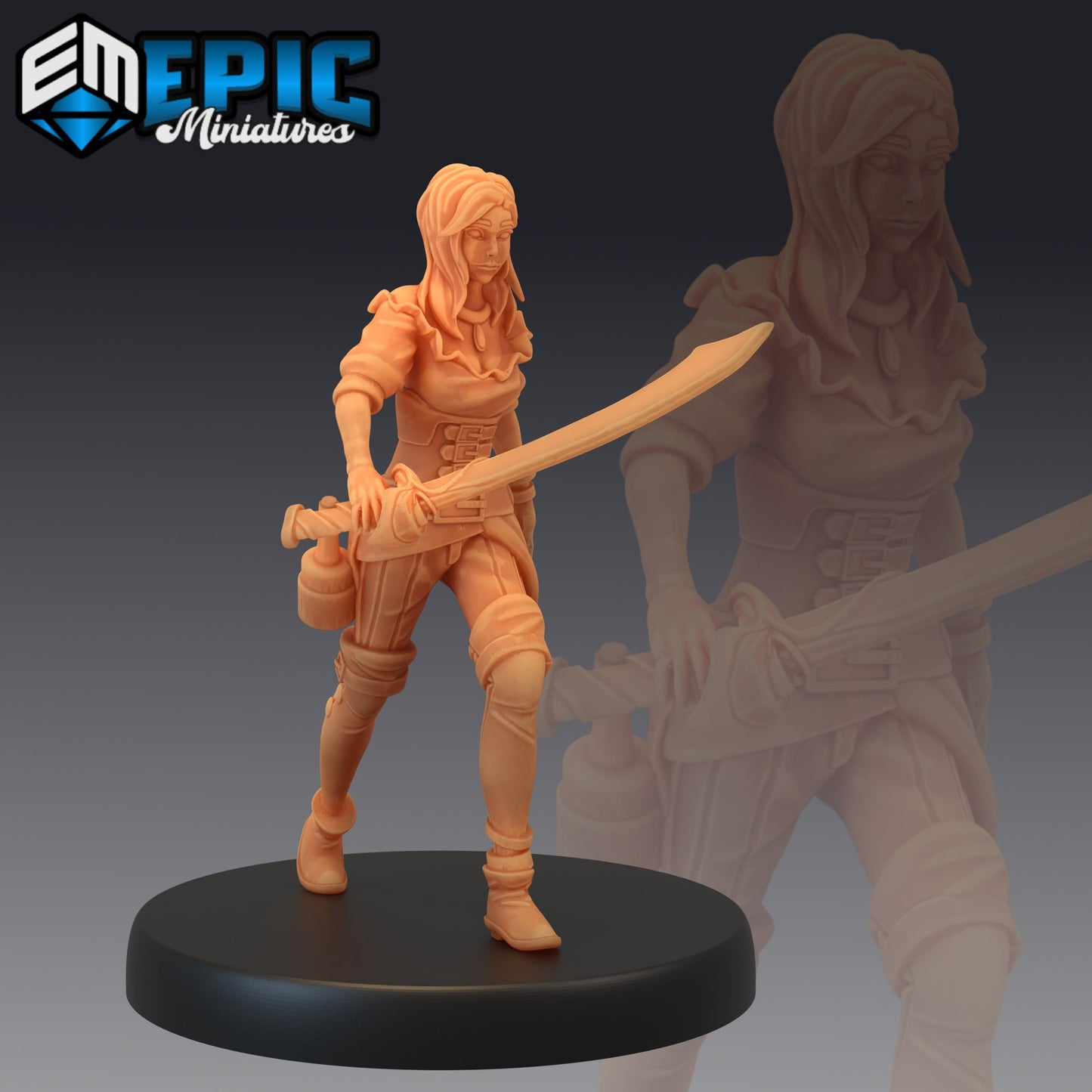 Female Pirate (3 Variants Available) - Epic Miniatures