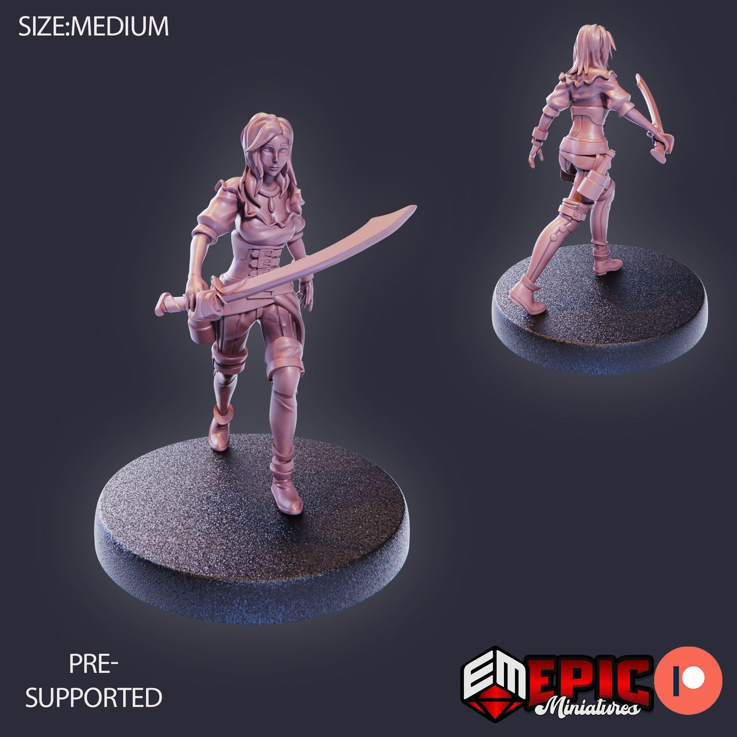 Female Pirate (3 Variants Available) - Epic Miniatures
