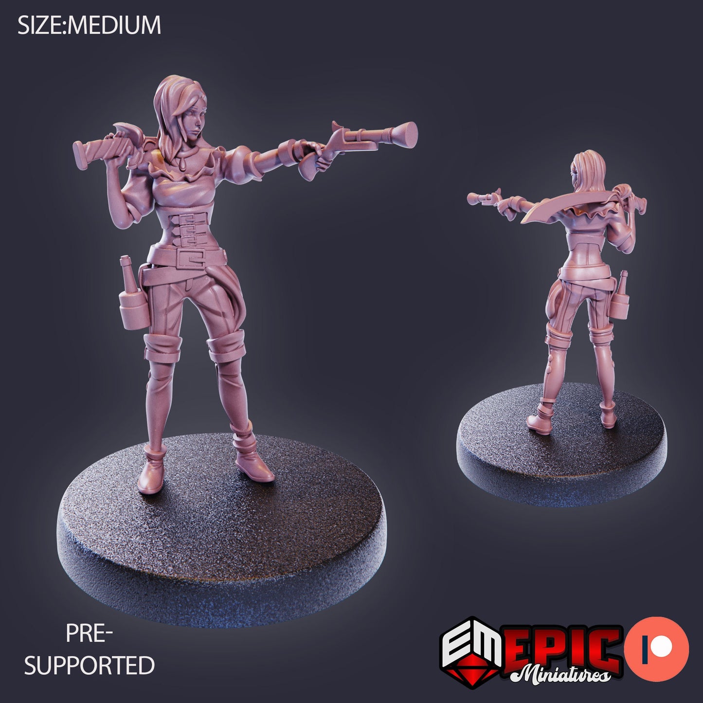 Female Pirate (3 Variants Available) - Epic Miniatures