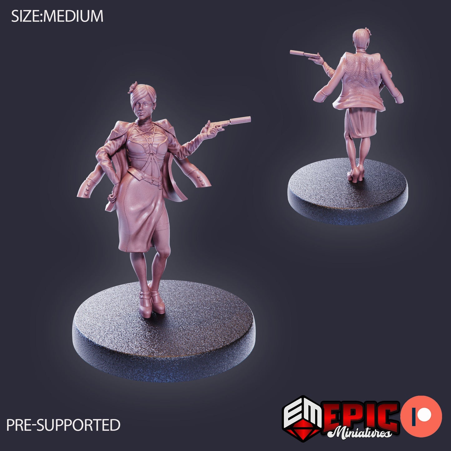 Gangster Lady Charlotte (4 Variants Available) - Epic Miniatures