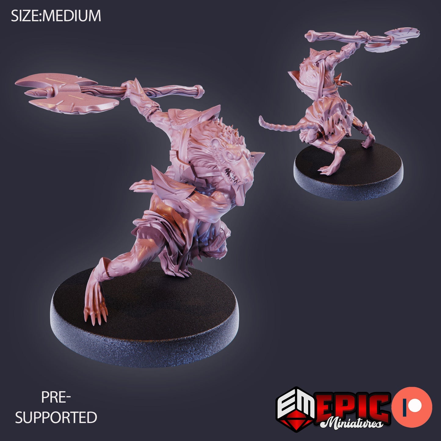 Sewer Rat Tribe (4 Variants) - Epic Miniatures