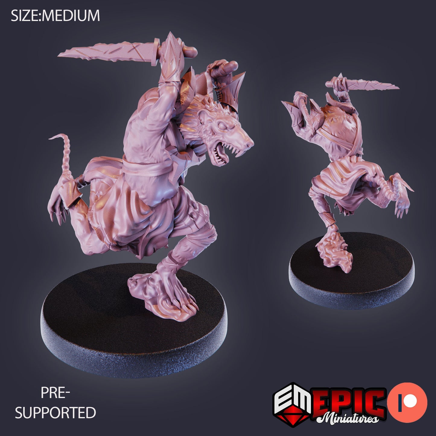 Sewer Rat Tribe (4 Variants) - Epic Miniatures
